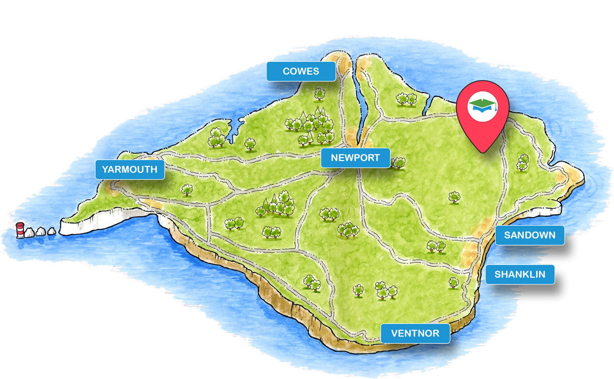 School trip Isle of Wight location map for Speedway with Wight Warriors